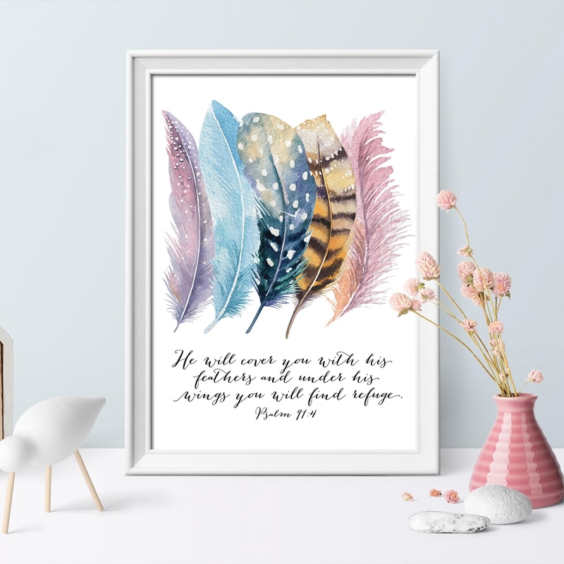 Abstract-Quotes-Art-Home-Decor-Wall-Picture-Bible-Verse-Psalm-91-4-Poster-Canvas-Print-Painting-1.jpg