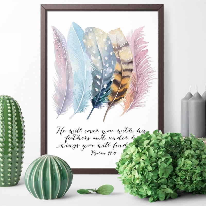 Abstract-Quotes-Art-Home-Decor-Wall-Picture-Bible-Verse-Psalm-91-4-Poster-Canvas-Print-Painting-2.jpg
