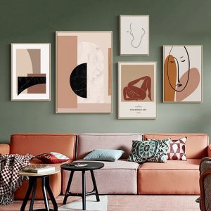 Abstract Scandinavia Marble Canvas Paintings Nordic Posters Prints Wall Art Picture for Gallery Living Room Home Decoration