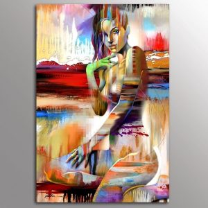 Abstract Sexy Beauty Posters Nude Girl Wall Art Canvas Painting Nordic Simple Frameless Decorative Painting Pictures