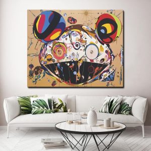 Abstract Takashi Murakami Canvas Painting Wall Art Pictures Cuadros for Living Room Home Decoration No Frame