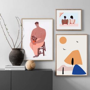 Abstract Wall Art Matisse Style Canvas Painting Figure Wall Decor Posters Landscape Art Print for Study Decoration