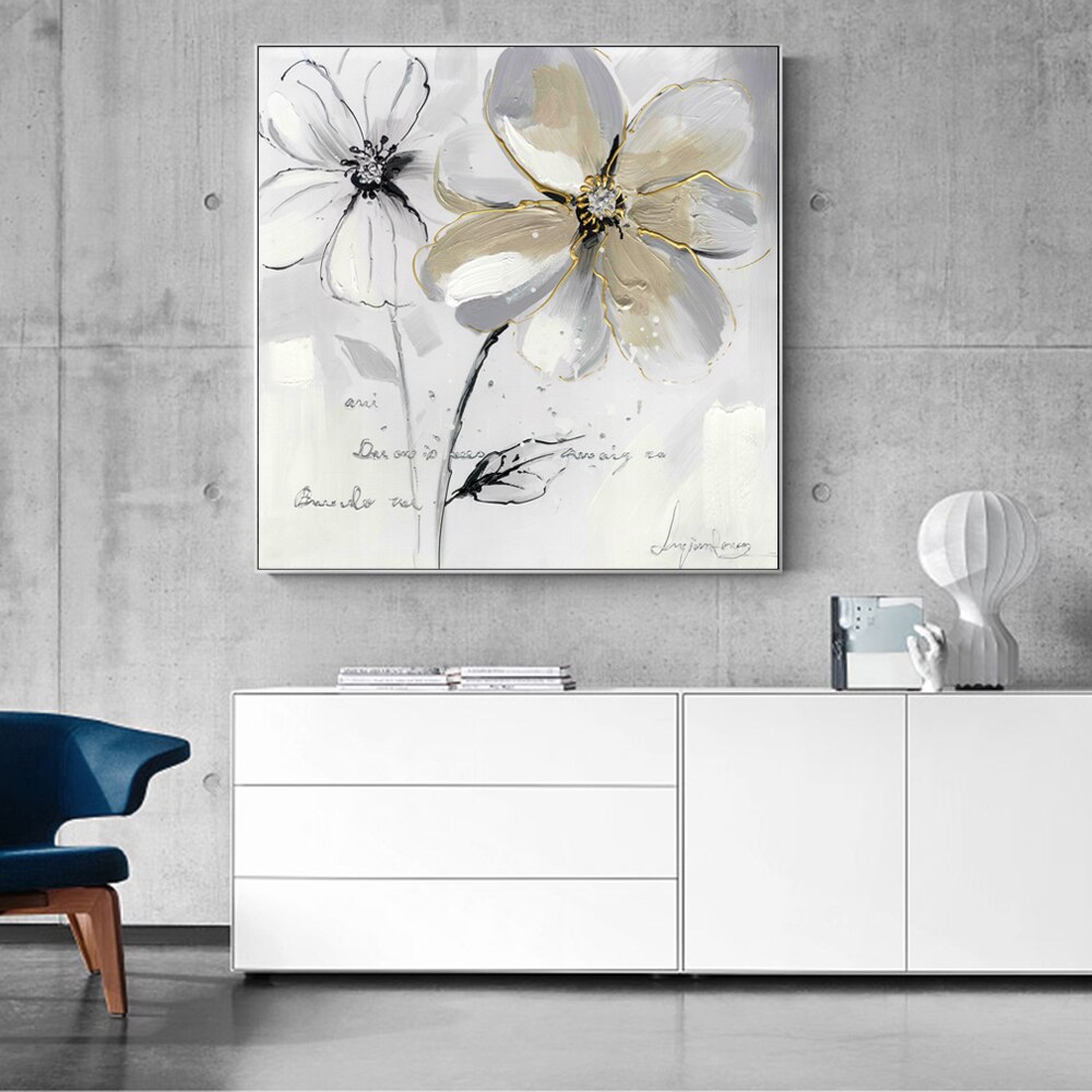 Abstract-White-Flowers-with-Golden-Heart-Canvas-Wall-Art-Paintings-Posters-And-Prints-Large-Flowers-Home-1.jpg