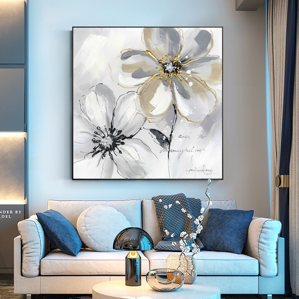 Abstract-White-Flowers-with-Golden-Heart-Canvas-Wall-Art-Paintings-Posters-And-Prints-Large-Flowers-Home-4.jpg