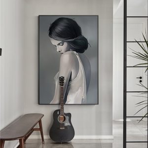 Abstract geometric art Canvas Painting Posters and Print Minimalist Wall Art Grey Pictures For Living Room Bedroom Aisle Studio