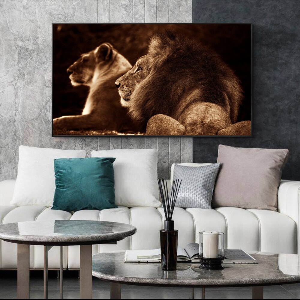 Afrian-Wild-Lions-Family-Canvas-Art-Posters-And-Prints-Black-And-White-Animals-Canvas-Paintings-On-2.jpg