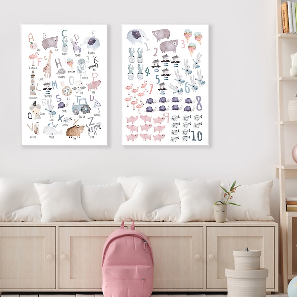 Alphabet-Poster-Number-Educational-Canvas-Painting-Nursery-Wall-Art-Prints-Animals-Illustration-Learning-Picture-Kids-Room-1.jpg