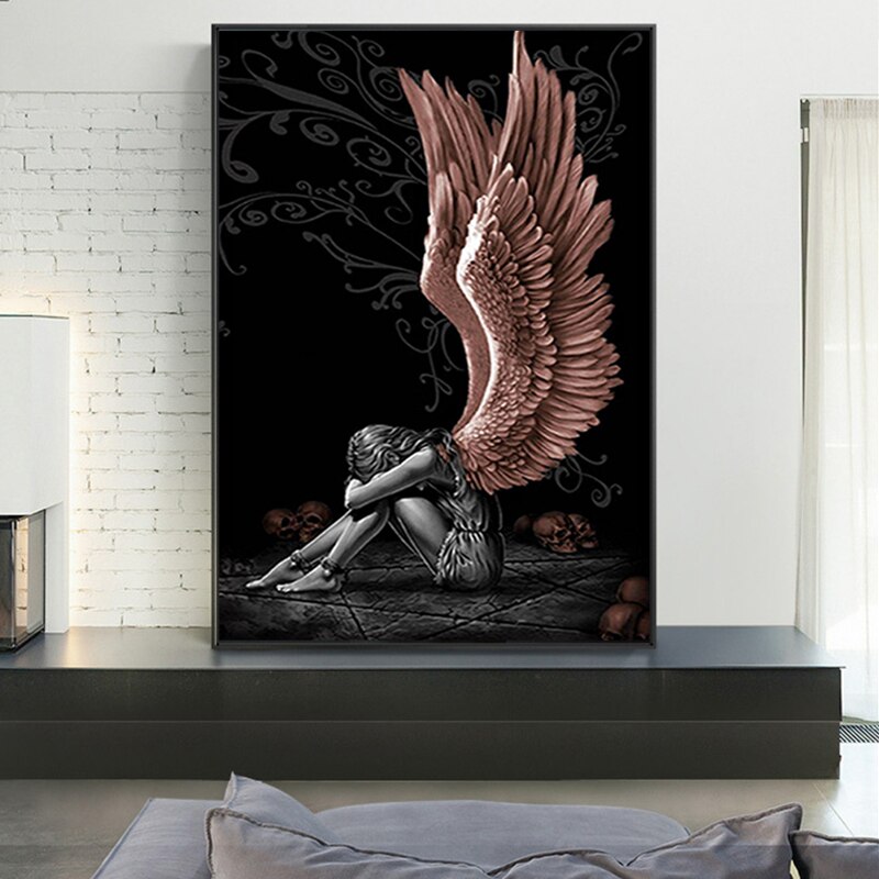 Angels-And-Demons-Canvas-Painting-Gray-Character-wings-Skull-Posters-and-Prints-Cuadros-Wall-Art-Picture-4.jpg