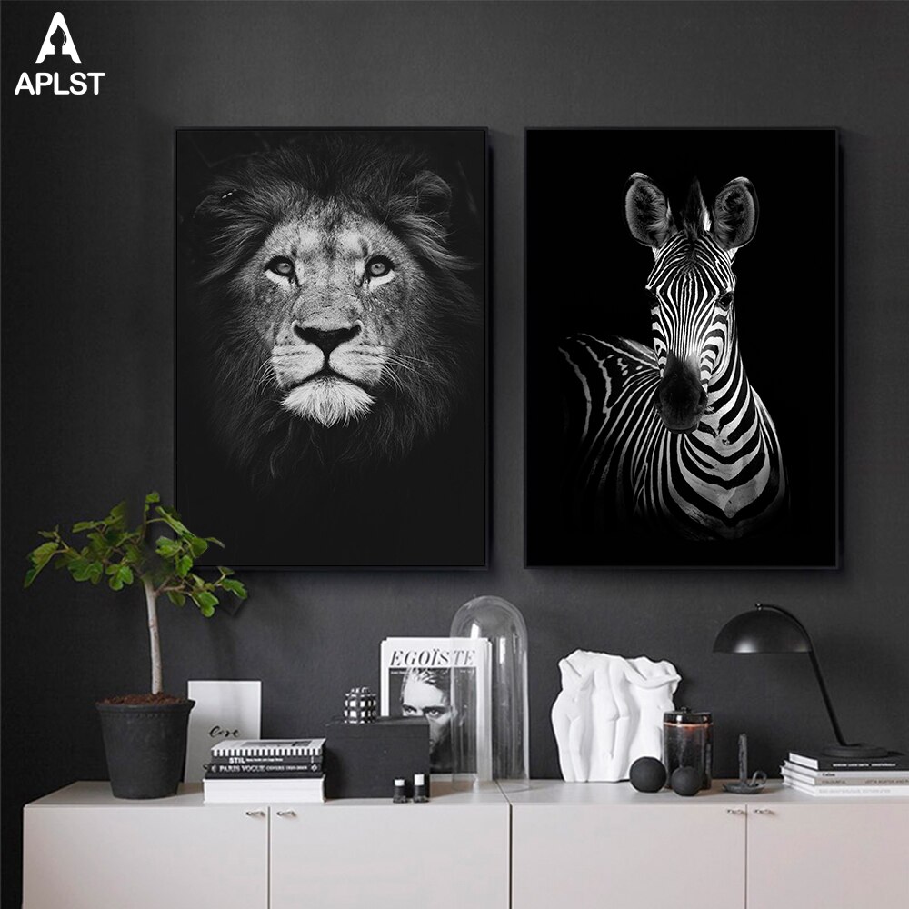 Animal-Giraffe-Zebra-Lion-Elephant-Horse-Prints-Poster-Black-and-White-Canvas-Art-Wall-Decorative-Picture-2.jpg