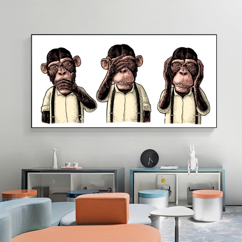 Animal-Posters-and-Prints-Abstract-Three-Monkeys-Gorilla-with-Money-Art-Canvas-Painting-Wall-Pictures-for-3.jpg