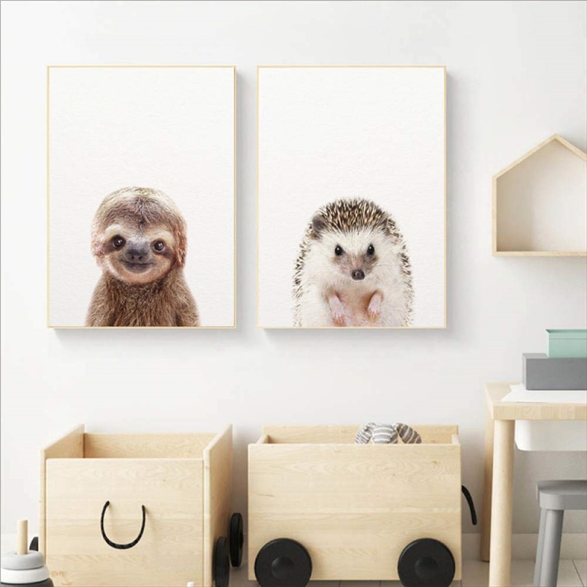 Animal-art-poster-wall-art-painting-painting-wall-picture-home-decoration-sloth-Hedgehog-Art-Decor-Kids-1.jpg