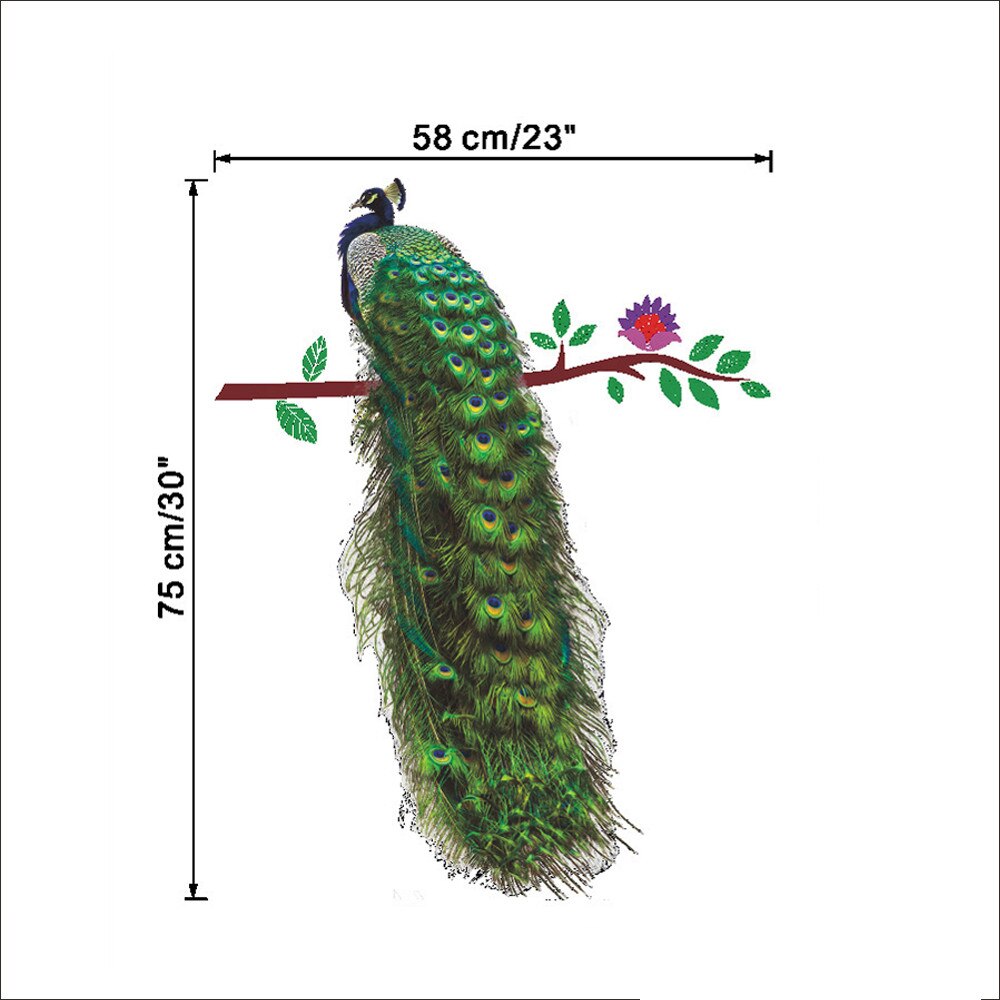 Animals-Peacock-On-Branch-Feathers-Wall-Stickers-3D-Vivid-Wall-Decals-Home-Decor-Art-Decal-Poster-5.jpg