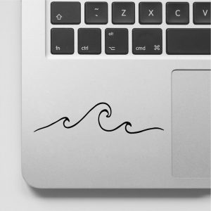 Art Wave Car Laptop Decal Vinyl Sticker Decor Beach Ocean Mural Art Decals For Car Window Laptop Decoration