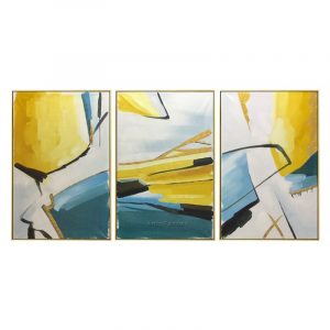 Artist hand painted canvas oil painting yellow wall art modern abstract acrylic painting for living room home office hotel decor