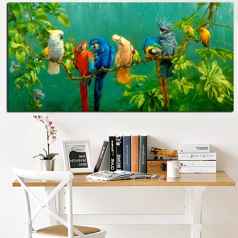 Artistic-Parrot-Bird-on-Branches-Wood-Landscape-Oil-Painting-on-Canvas-Poster-Print-Wall-Art-Picture-1.jpg