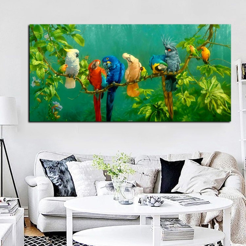 Artistic-Parrot-Bird-on-Branches-Wood-Landscape-Oil-Painting-on-Canvas-Poster-Print-Wall-Art-Picture-3.jpg