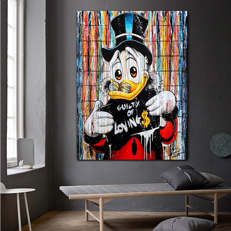 Banksy-Graffiti-Art-Abstract-Canvas-Painting-Posters-and-Prints-Life-Is-Short-Chill-The-Duck-Out-10.jpg
