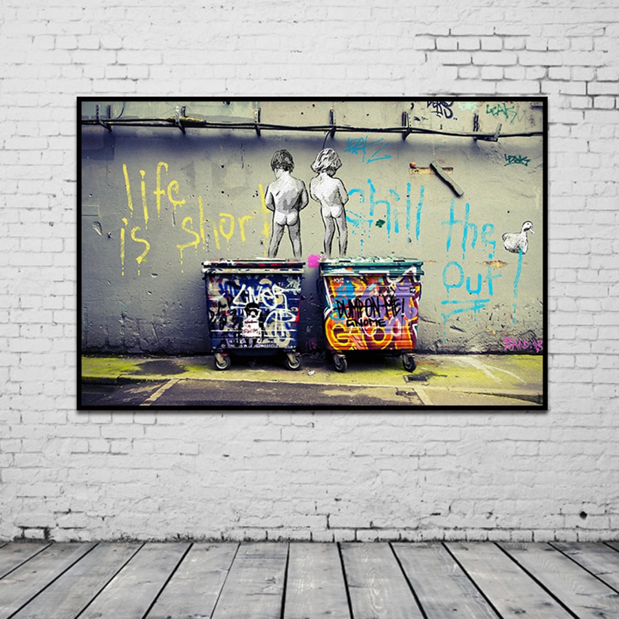 Banksy-Graffiti-Art-Abstract-Canvas-Painting-Posters-and-Prints-Life-Is-Short-Chill-The-Duck-Out-8.jpg