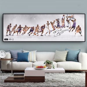Basketball Star Classic Kobe Posters and Prints Oil Painting on Canvas Scandinavian Cuadros Wall Art Picture for Living Room