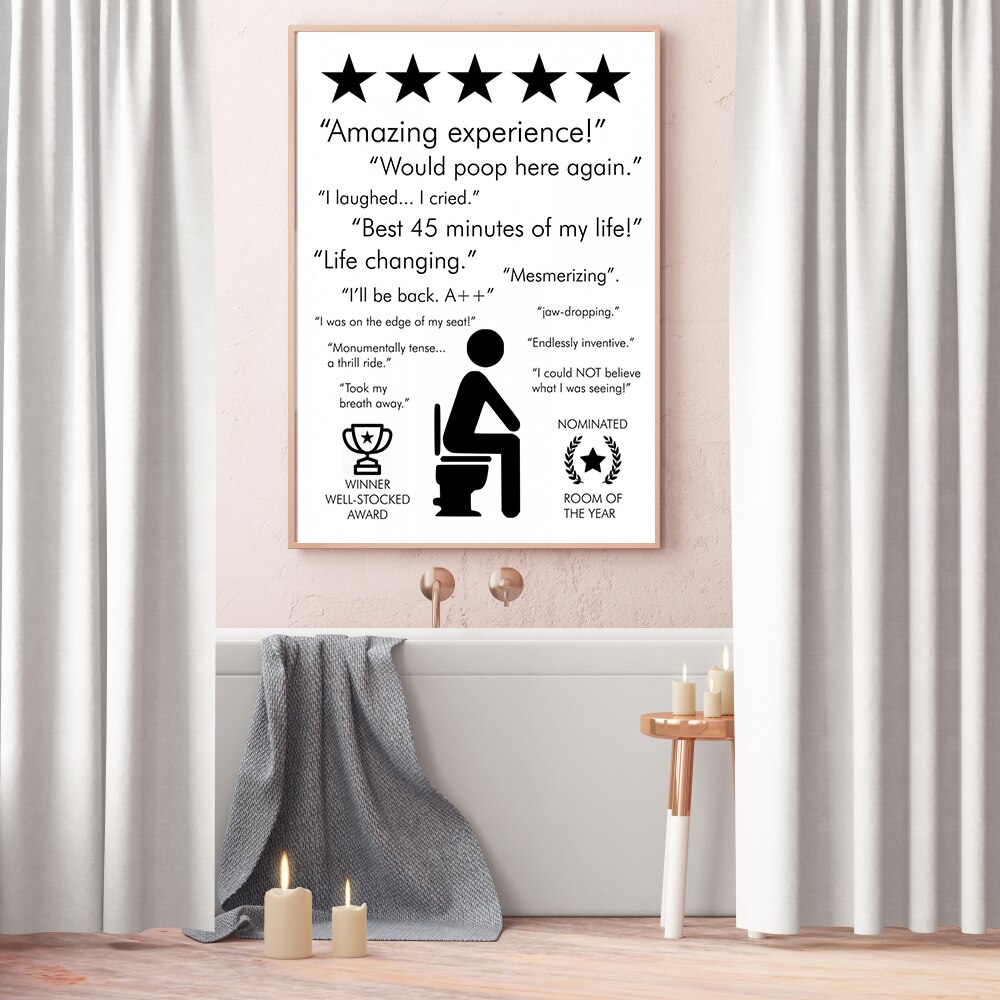 Bathroom-Quote-Sign-Print-Black-White-Poster-Amazing-Experience-Would-Poop-Here-Again-Toilet-Art-Canvas-1.jpg