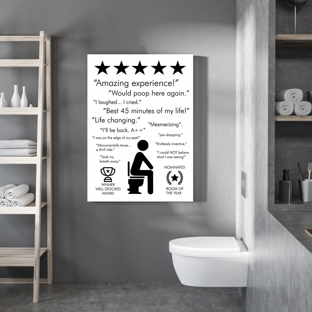 Bathroom-Quote-Sign-Print-Black-White-Poster-Amazing-Experience-Would-Poop-Here-Again-Toilet-Art-Canvas-3.jpg