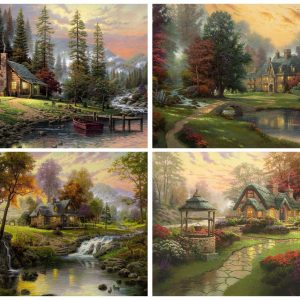 Beautiful Scenery Oil Painting Wall Art Canvas Painting Set Poster And Print Wall Pictures For Living Room Decorative Picture