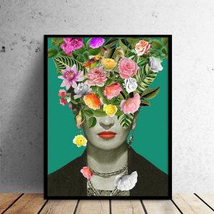 Beauty With Flower Wall Art Prints And Posters Home Decoration Canvas Painting Living Room Bedroom Homedecor Frameless