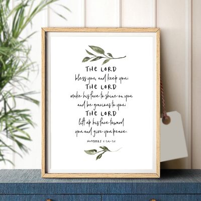 Bible Verse Quote Poster Prints The Lord Bless You and Keep You ...