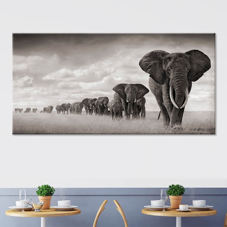 Black-And-White-Elephant-QueueModern-Canvas-Painting-Nordic-Posters-And-Prints-Decoration-Art-Wall-Picture-For-1.jpg