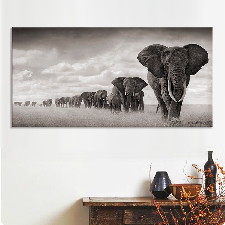 Black-And-White-Elephant-QueueModern-Canvas-Painting-Nordic-Posters-And-Prints-Decoration-Art-Wall-Picture-For-2.jpg