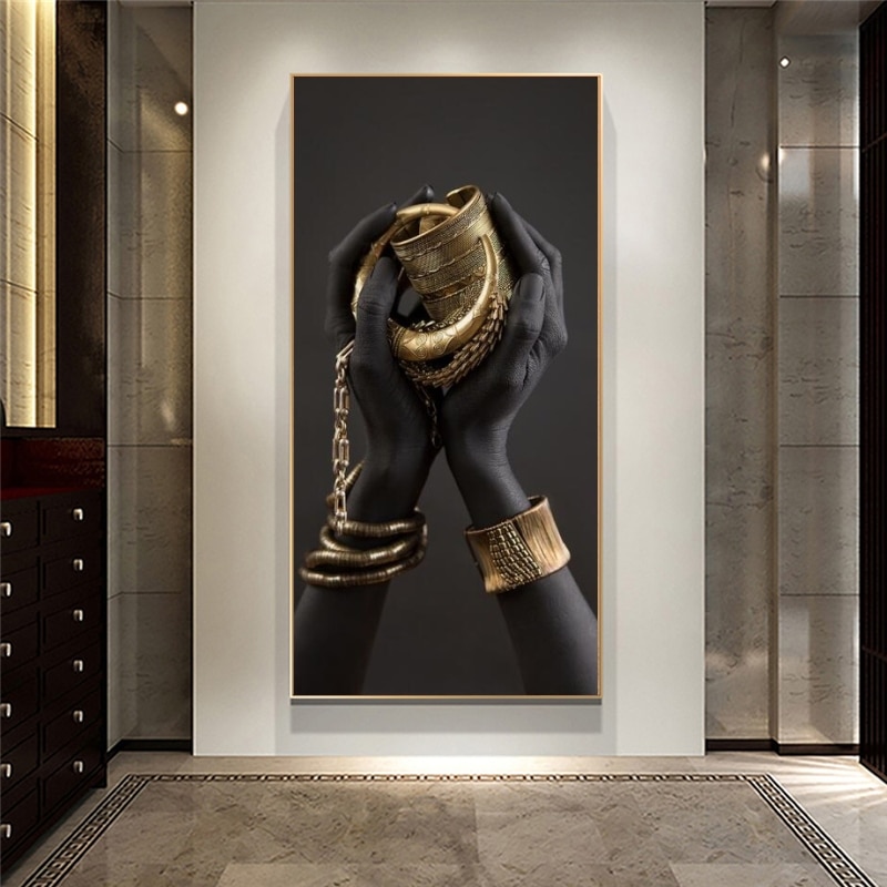 Black-Hand-With-Golden-Jewelry-Canvas-Paintings-On-The-Wall-Posters-And-Prints-African-Art-Modern-2.jpg