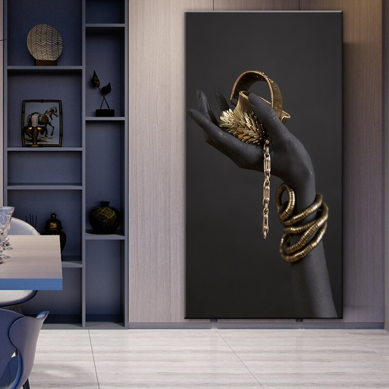Black-Hand-With-Golden-Jewelry-Canvas-Paintings-On-The-Wall-Posters-And-Prints-African-Art-Modern-4.jpg
