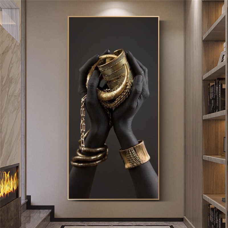 Black-Hand-With-Golden-Jewelry-Canvas-Paintings-On-The-Wall-Posters-And-Prints-African-Art-Modern.jpg