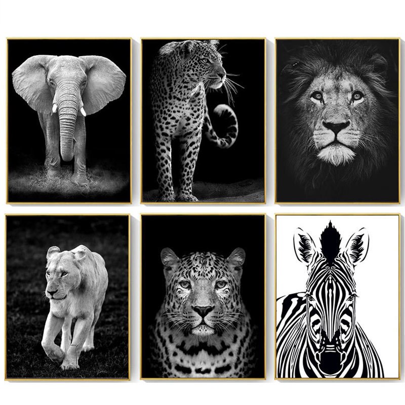 Black-and-White-Canvas-Painting-Animal-Wall-Art-Lion-Elephant-Deer-Zebra-Poster-Wall-Picture-Decorative-1.jpg