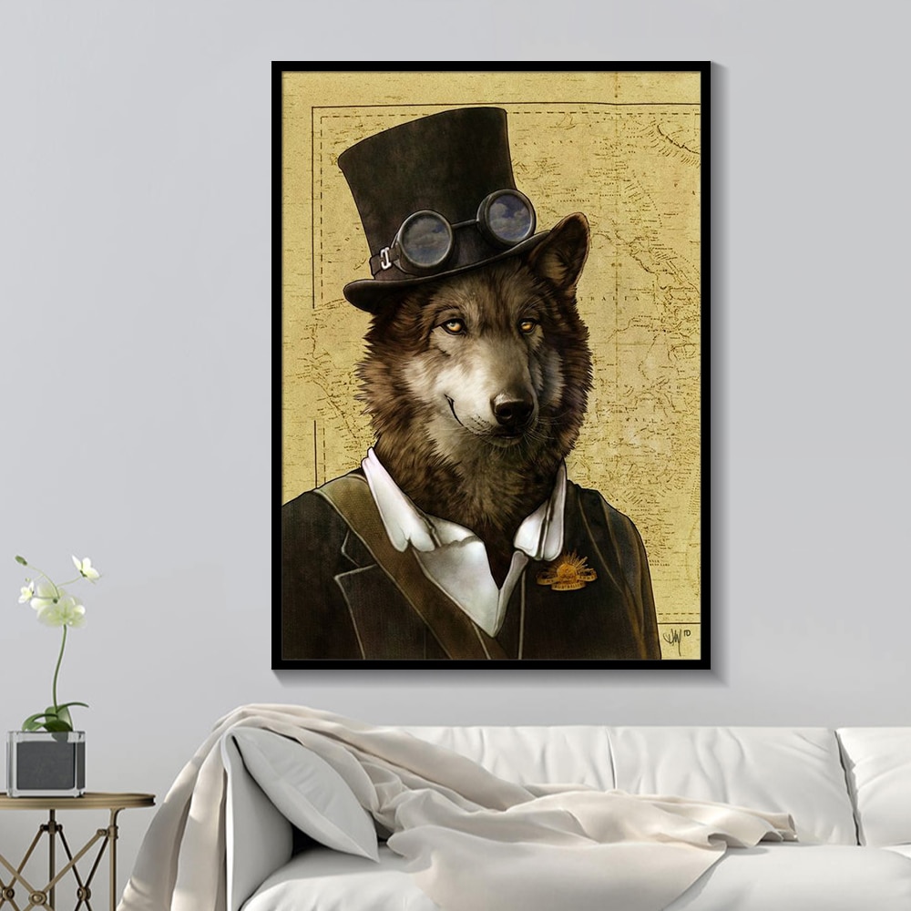 Black-and-White-Dog-Cat-Wolf-Fox-Canvas-Painting-Posters-Prints-Wall-Art-Picture-Wearing-a-2.jpg