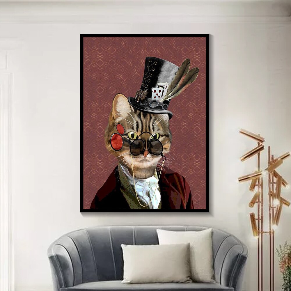 Black-and-White-Dog-Cat-Wolf-Fox-Canvas-Painting-Posters-Prints-Wall-Art-Picture-Wearing-a-5.jpg
