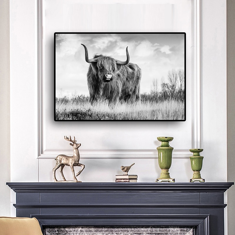 Black-and-White-Freedom-HIGHLAND-COW-Animal-Canvas-Painting-Posters-and-Prints-Scandinavian-Yak-Wall-Art-1.jpg