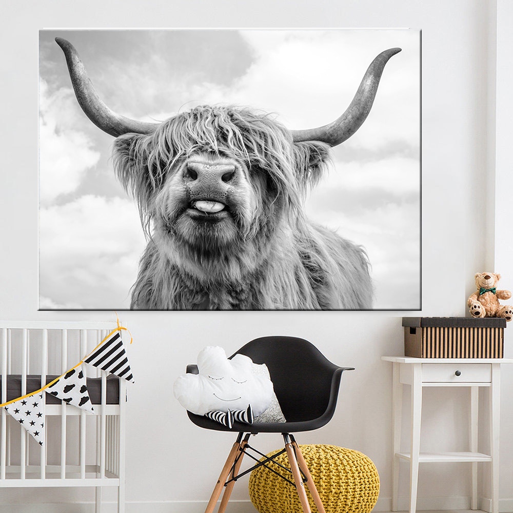 Black-and-White-Highland-Cow-Cattle-Wall-Canvas-Art-Nordic-Painting-Poster-and-Print-Scandinavian-Wall.jpg