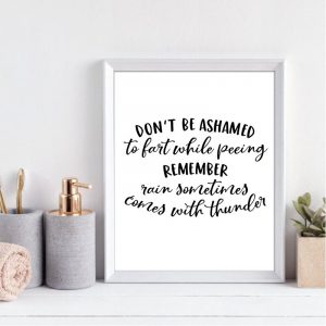 Black and White Minimalist Restroom Sign Funny Bathroom Quote Wall Art Canvas Painting Poster Print Bathroom Home Decor CH100