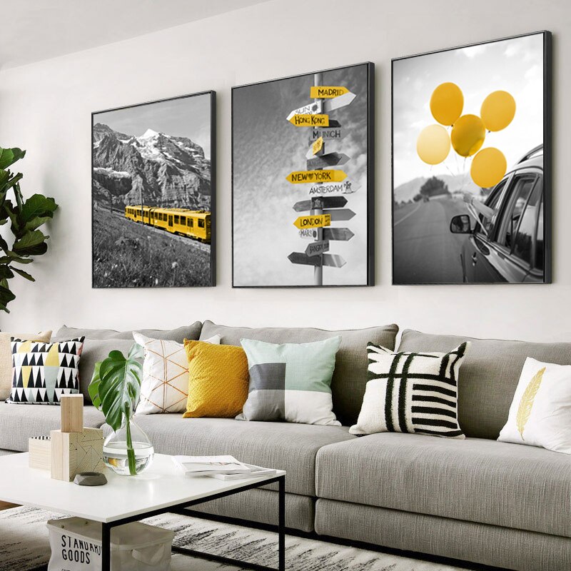 Black-and-White-Photograph-Landscape-Picture-Home-Decor-Nordic-Canvas-Painting-Wall-Art-Yellow-Scenery-Art-2.jpg