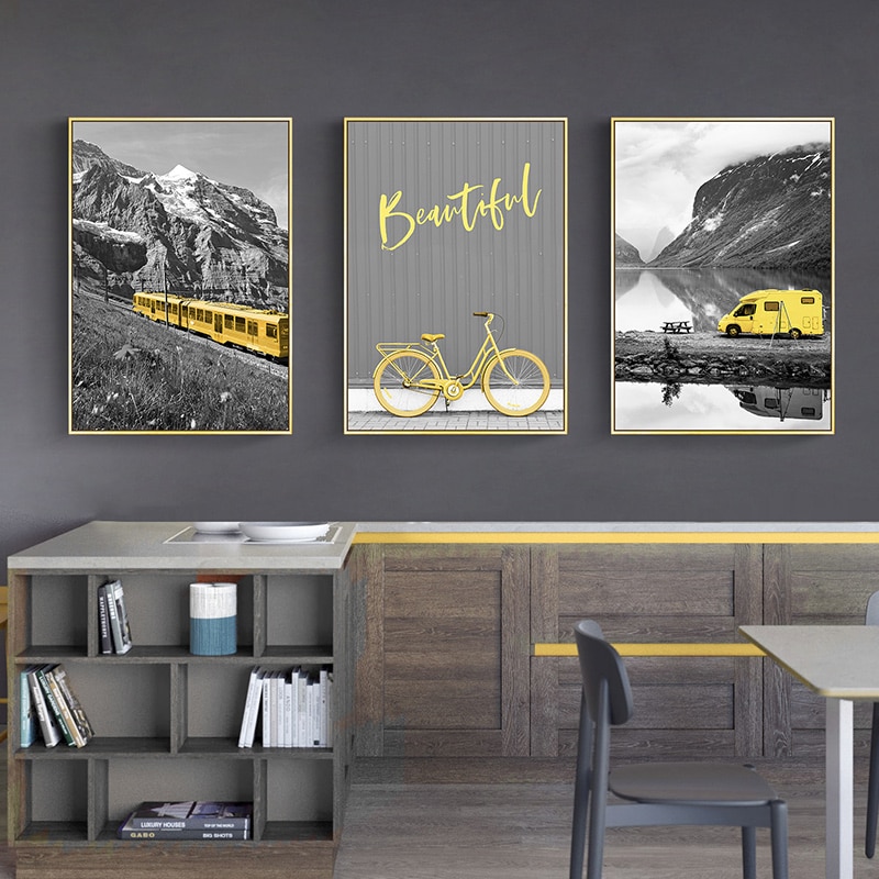 Black-and-White-Photograph-Landscape-Picture-Home-Decor-Nordic-Canvas-Painting-Wall-Art-Yellow-Scenery-Art-3.jpg