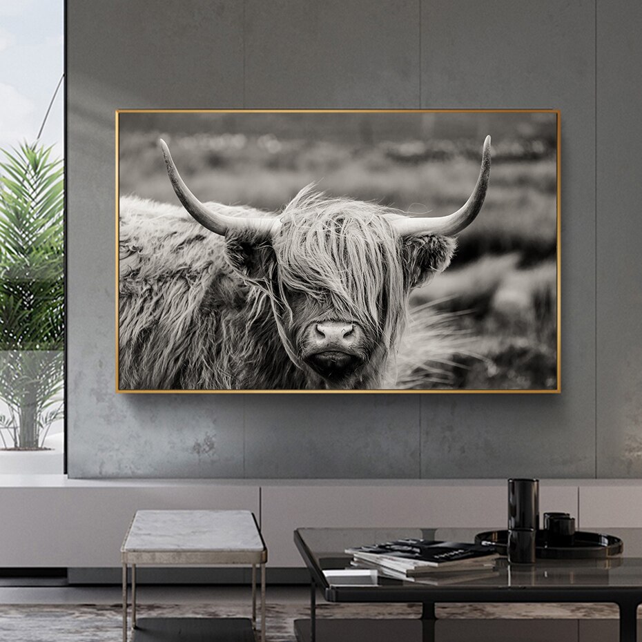 Black-and-White-Scottish-Highland-Yak-Canvas-Painting-Animals-Posters-and-Prints-Nordic-Wall-Art-Pictures-1.jpg