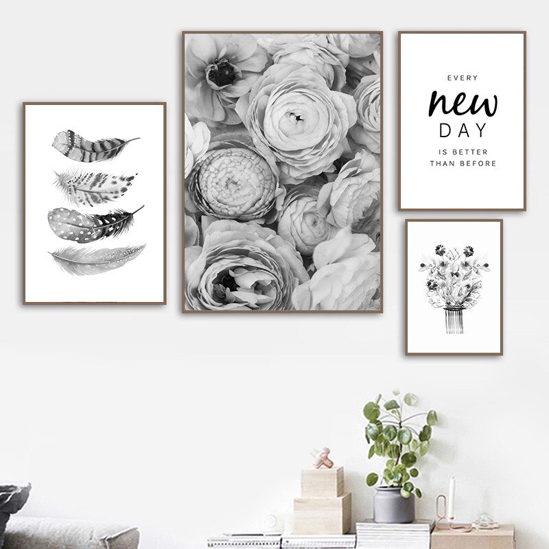 Black-and-White-Wall-Art-Rose-Flower-Art-Canvas-Painting-Feather-Quote-Posters-Prints-Minimalist-Pictures-1.jpg