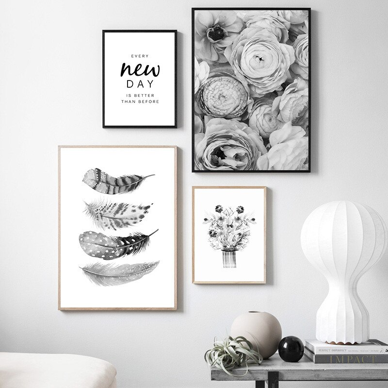 Black-and-White-Wall-Art-Rose-Flower-Art-Canvas-Painting-Feather-Quote-Posters-Prints-Minimalist-Pictures-3.jpg