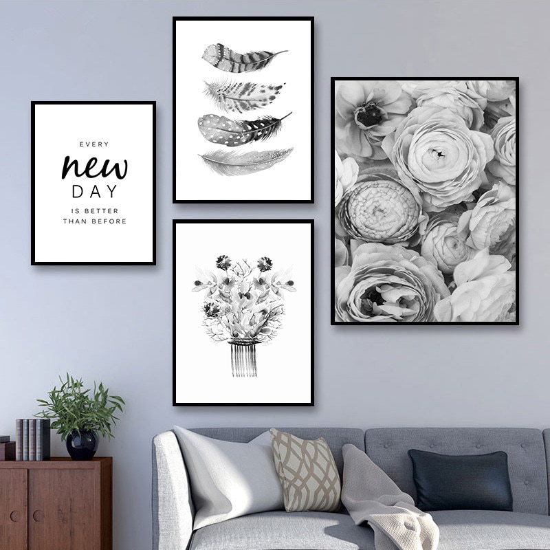 Black-and-White-Wall-Art-Rose-Flower-Art-Canvas-Painting-Feather-Quote-Posters-Prints-Minimalist-Pictures.jpg