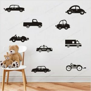 Boys Room Wall Decal Automobile Car Kids room Decor Wall Sticker viny art removable Sticker for nursery Bedroom WU232
