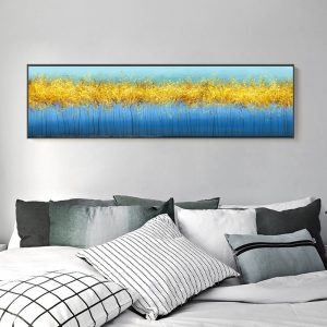 CHENFART Nordic Poster Canvas Print Gold Bedroom Abstract Wall Picture For Living Room Canvas Mural Modern Simple Room
