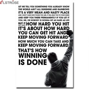 Limited Prints Rocky Balboa Motivational Art Poster Inspirational Wall Picture Decorative Painting For Living Room