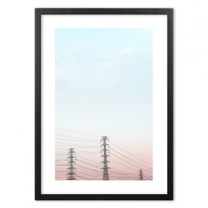 Cable Under The Gradient Sky Nordic Paper Painting Wall Art Paper Painting Landscape Wall Pictures For Living Room Decorative