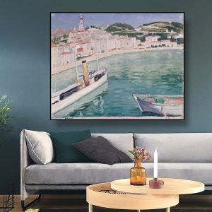 Canvas Oil Painting《Harbor of Menton》Albert Marquet Art Poster Picture Wall Decor Modern Home Decoration For Living room Office